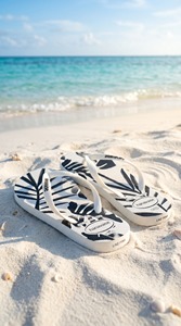 Vietnam Custom EVA Rubber Flip Flops Printed or Glued Pattern High Quality Outdoor <b>Slippers</b> for Men and Women Non Slip Sole - Product Image 3