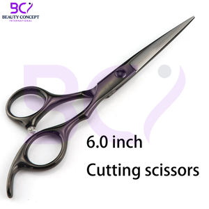 Tijeras de Barbero Negras Mate de Acero Inoxidable 440C con Logotipo Personalizado, Tijeras para Cortar Cabello con Filo Afilado, Tijeras de Salón - Product Image 6