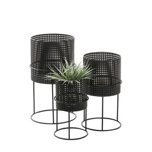 Rustic Metal <b>Planter</b> With Stand Combining Functional Storage Decorative Beauty Indoor Outdoor Plant Presentation Elegantly - Product Image 1