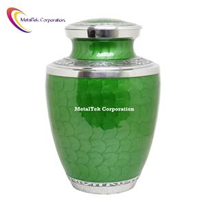 Green Large Cremation Urn For Adult Memorial Keepsake Ashes American Style Wholesale Funeral <b>Supplies</b> Decorative Urns Supplier - Product Image 6