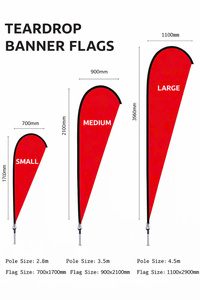 ธงชายหาดรูปหยดน้ำ ธงชายหาดรูปหยดน้ำแบบกำหนดเองสำหรับการโฆษณาภายนอกอาคาร ธงรูปหยดน้ำพร้อมการพิมพ์ดิจิทัล - Product Image 4