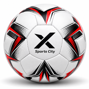 Ballon de football personnalisé X Reaction |   Blanc Noir Or |   Logo X |   Fabricant OEM ODM |   Design haut de gamme |   Qualité supérieure - Product Image 1