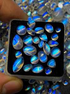 Cuentas de Piedra Lunar Arcoíris Blanca Natural, Corte Brillante, Sueltas para Joyería, Calidad AA+, Gemas Zubeda India, Venta al por Mayor - Product Image 6
