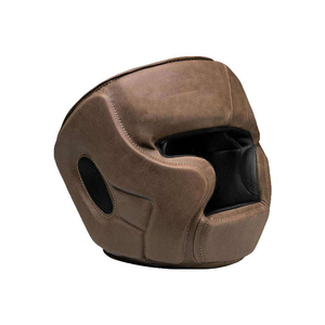Protège-tête de boxe professionnel en cuir véritable personnalisé, modèle ouvert, le plus vendu, pour l'entraînement et la protection du visage - Product Image 3