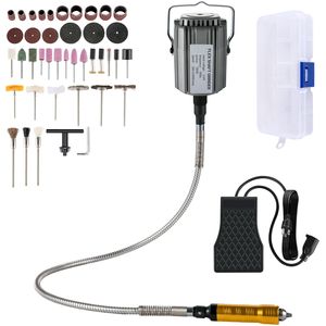 Smerigliatrice a Albero Flessibile da 780W, Utensile Rotante 500-23000 RPM, Mandrino a 3 Griffe da 1/4'', Velocità Continua, Pedale e Impugnatura per Smerigliatrici Diritte - Product Image 1
