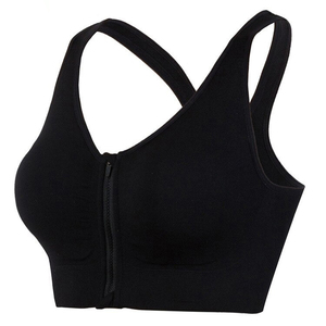 Soutien-gorge de sport rose pour femme, dos croisé, sans armatures, séchage rapide, respirant, lavable en machine, toutes saisons, couleur unie - Product Image 3