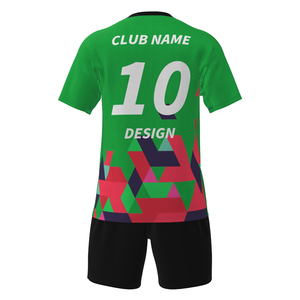 Wholesale Custom Sublimation Printed Soccer Uniform Set Jersey Shorts Breathable Polyester Football Kit OEM Custom Logo Bulk - Product Image 3