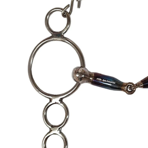 Bocados para Caballos, Bocado de Acero Inoxidable con Anillo y Cuentas Verdes y Naranjas, Equipo de Equitación, Modelo ME-45964 - Product Image 4
