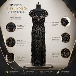 Luxury Women Black Embroidered Modern Mermaid Evening Gown | Elegant Sweetheart Neck Maxi Dress Premium Designer Party Wear - Product Image 5