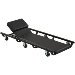 Carrello da officina regolabile a 4 livelli per riparazioni auto, con schienale imbottito spesso e confortevole, 6 ruote girevoli e funzione di avvolgimento. - Product Image 3
