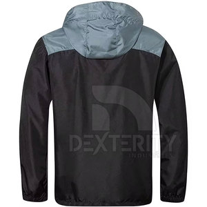 <b>Light</b> Weight Hooded Canvas Men Rain <b>Jacket</b> Full Zipper <b>Waterproof</b> Windproof Eco-Friendly Polyester Made in Pakistan Hot Sale - Product Image 2