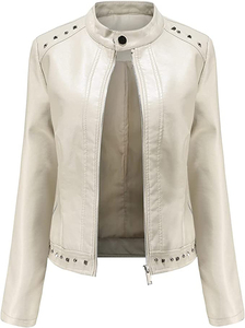 <b>Top</b> Trending Women PU Leather Jacket Winter Wear Waterproof Breathable Nylon Lining Eco-Friendly Fashionable Wholesale - Product Image 3
