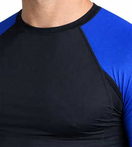 เสื้อคอมเพรสชั่นแขนยาวสำหรับผู้ชาย ไซส์ผู้ใหญ่ ระบายอากาศได้ดี ป้องกันรังสียูวี 50 เป็นมิตรกับสิ่งแวดล้อม แห้งเร็ว ผลิตจากผ้าสแปนเด็กซ์/โพลีเอสเตอร์ รับผลิตแบบ OEM - Product Image 6