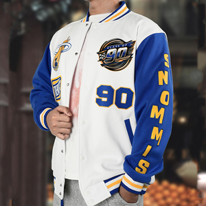 Custom Versity Letterman Wool Leather Cotton <b>Heat</b> Windproof Stand Collar <b>Jackets</b> - Product Image 3