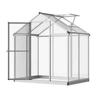 Serra da Giardino Walk-In in Policarbonato 4FT L X 6FT W con Tetto Ventilato, Trasparente per l'Inverno, per Esterni e Interni - Product Image 1