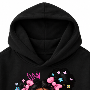 Custom Men's Black Graphic Printed <b>Hoodie</b> <b>Happy</b> Girl Design Fleece Pullover Oversized Streetwear - Product Image 3
