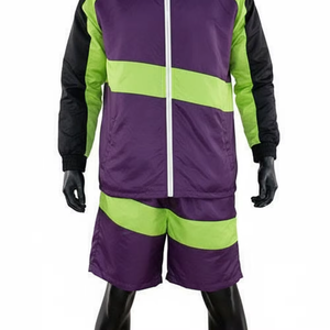 New Fashion 2026 Color Block Windbreaker Shorts Set Meyba Sports Mens Zip Up Nylon Tracksuit With Hooded <b>Jacket</b> Lightweight - Product Image 2