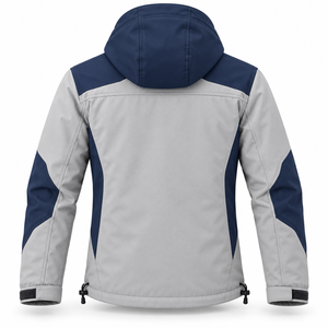 Veste Softshell d'hiver sur mesure, colorée, pour homme, décontractée, pour l'extérieur, randonnée, coupe-vent, avec capuche amovible, doublure polaire - Product Image 3