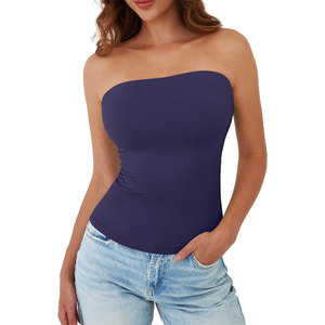Top Tubo para Mujer, Última Moda, Estilo Retro, Lujoso, Cómodo, de Secado Rápido, Sostenible, Ajuste Delgado, Precio al por Mayor - Product Image 4