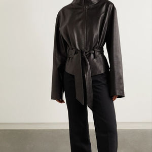 Veste en cuir blanc pour femme de haute qualité OEM, doublure en viscose respirante, design unique, manches longues, vêtements d'extérieur pour l'hiver - Product Image 2