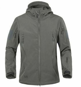 Chaqueta de Invierno Casual para Hombre, Talla Grande, Softshell, con Forro de Piel de Oveja, Impermeable, con Capucha, Cierre de Cremallera, Transpirable, Cortavientos, Tejida - Product Image 4