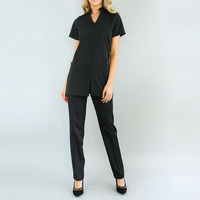 Tenues d'infirmière élégantes et tendance pour femmes, avec logo personnalisé, ensembles de tuniques et blouses souples et extensibles pour spa, salon de beauté