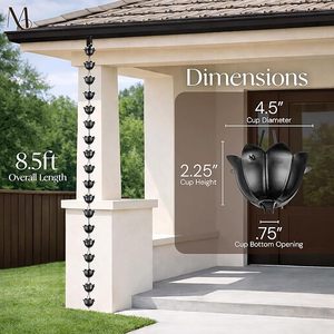 New Arrival Classic Metal Rain Chain Link Design for Rainwater Drain Outdoor Patio <b>Garden</b> <b>Hanging</b> Decoration Item - Product Image 2