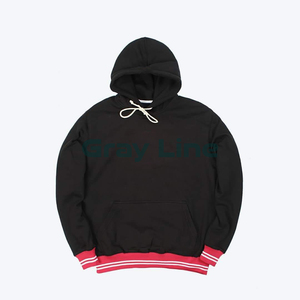 Sudadera con Capucha de Felpa de Poliéster/100% Algodón, 430 g/m², Gruesa, Transpirable, Ecológica, con Diseño a Cuadros, para Hombre, Ropa de Invierno - Product Image 2