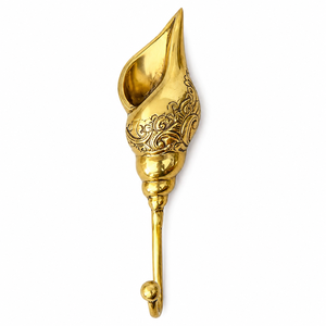 Decorative Brass Leaf Wall <b>Hook</b> Vintage Wall Mounted Coat <b>Hook</b> Heavy Duty Key <b>Towel</b> Bag Hanger Antique Home Organizer and decor - Product Image 1