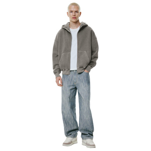 Sudadera Ligera con Cierre para Hombre, para Invierno, con Forro Polar, 100% Algodón, Transpirable y de Secado Rápido, con Bolsillos - Product Image 2