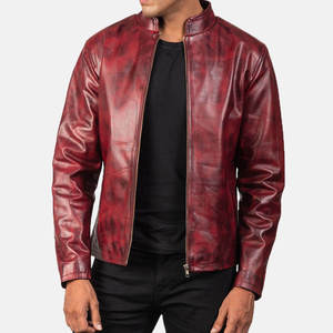 New Fashion 2026 Men Genuine Leather Waterproof Breathable Anti-Uv <b>Mandarin</b> <b>Collar</b> Bomber Outerwear <b>Jacket</b> - Product Image 4