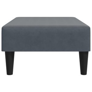 Repose-pieds en velours gris foncé 100% polyester, contreplaqué, mousse plastique - Tabourets et ottomanes - Product Image 5