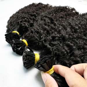 Extensiones de cabello Ktip rizado birmano sin procesar crudo vietnamita 8-40 pulgadas extensiones de cabello de punta plana birmano de lujo - Product Image 2