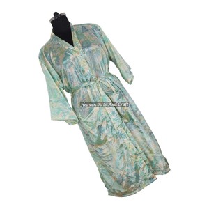 KL001 Colección Otoño-Invierno, Kimono Largo de Seda y Poliéster, Estilo Vintage, Ropa Casual de Secado Rápido, Estilo Bohemio - Product Image 3