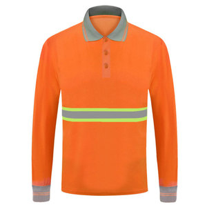 High Visibility Heavy Duty Breathable Long Sleeve Reflective Safety Workwear Construction Polo Shirt by <b>Star</b> Crystal Enterprise - Product Image 3