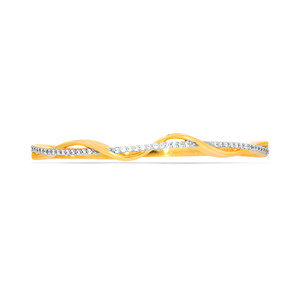 Pulsera de Cadena GLEAMORA ENTERPRISE de Lujo en Oro Amarillo de 18K con Diamante Cultivado en Laboratorio, Corte Brillante, Diseño Intrincado y Entrecruzado Clásico para Mujer - Product Image 1