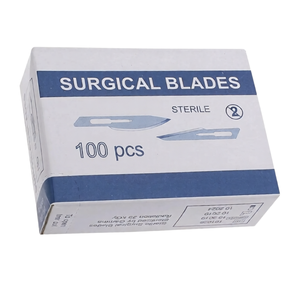 100 lames de scalpel n° 20 compatibles avec la poignée n° 4, lames chirurgicales de remplacement en acier inoxydable pour usage médical - Product Image 2