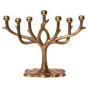 Menorah de Aluminio Estilo Fundido para Villas, Sinagogas, Templos, Iluminación de Mesa, Uso Decorativo, Portavelas de Hanukkah - Product Image 1
