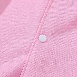 Veste de baseball varsity ajustée, couleur unie, personnalisable avec lettres sur le devant, respirante, réversible, en laine de haute qualité - Product Image 4