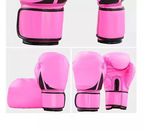 Gants de boxe professionnels en cuir synthétique de vachette avec logo personnalisé, vente en gros, gants d'entraînement pour arts martiaux - Product Image 5