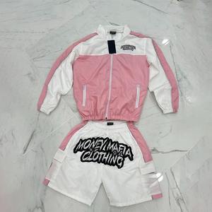 Wholesale Mens Windbreaker Nylon <b>Tracksuit</b> 2Piece Shorts Set Reflective Streetwear Summer Sportswear Custom Logo OEM - Product Image 4