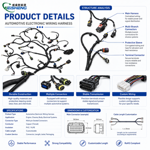 موصلات نحاسية للأسلاك الإلكترونية في السيارات، محولات JST MOLEX متوافقة مع معايير ISO9001 وRoHS، دبابيس مخصصة للسيارات OEM - Product Image 3