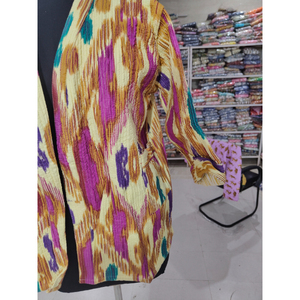 Cardigan en velours pour femme, broderie à la main, col en V, manches kimono, couleur bonbon, ouverture devant, longueur normale, cadeau - Product Image 4
