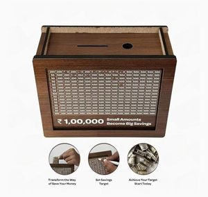Huchas de MDF Hechas a Mano, Portátiles y Ecológicas de Alta Calidad para Niños y Adultos, Regalo para Metas de Ahorro - Product Image 4