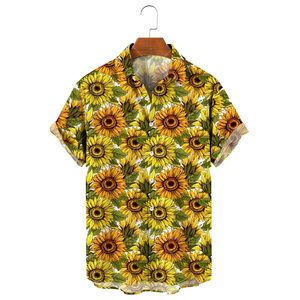 Camisa Casual de Manga Corta con Estampado Hawaiano para Hombre, Cuello Camisero, Cierre de Botón, Transpirable, 100% Poliéster - Product Image 6