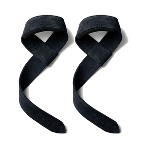 Sangles de musculation en cuir avec logo personnalisé pour la musculation, souples, pliables, robustes, réglables, antidérapantes sur la paume - Product Image 5