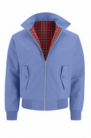 Service OEM en gros, veste bomber classique pour homme, bleu clair, respirante, en toile, décontractée, vintage, hiver