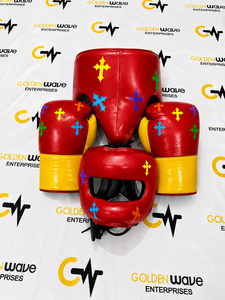 Guantes de Boxeo Profesionales de Piel para MMA, Nuevos, con Protector de Cabeza y Entrepierna, Transpirables, Duraderos, Ecológicos, Marca Personalizada - Product Image 4