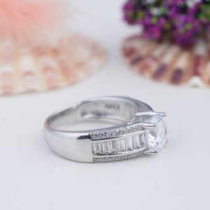 Trendy Women's <b>925</b> <b>Silver</b> Moissanite Gold Plated Wedding <b>Ring</b> Set Custom Made Luxury Fashion Jewelry - Product Image 4