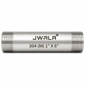 Conector de Tubería de Acero Inoxidable 304 Resistente, Rosca Macho de 1 Pulgada x 6 Pulgadas, para Redes de Distribución de Agua, Petróleo y Gas - Product Image 1